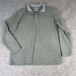Free Fly Pullover Mens XL Bamboo Fleece Gray Quarter Snap Button Sweater